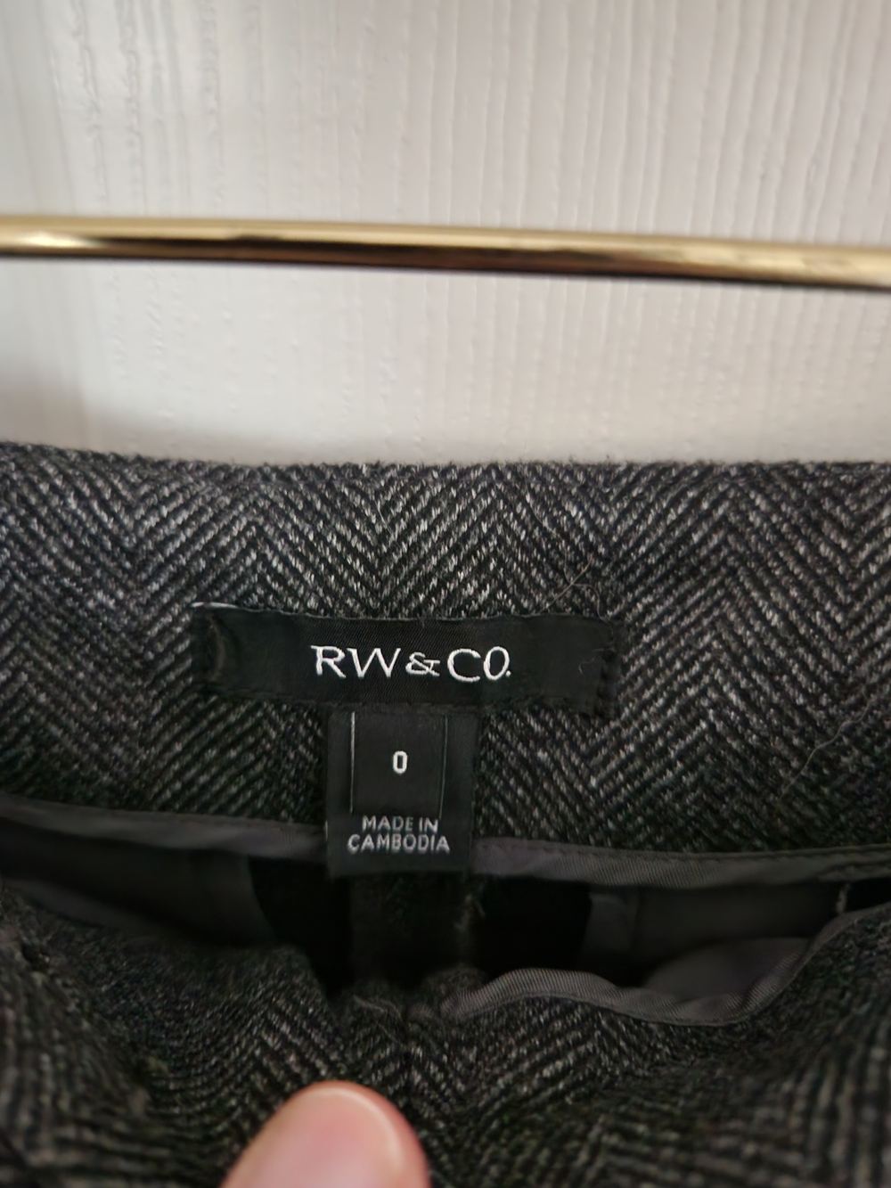 RW&Co Herringbone Paperbag Pants